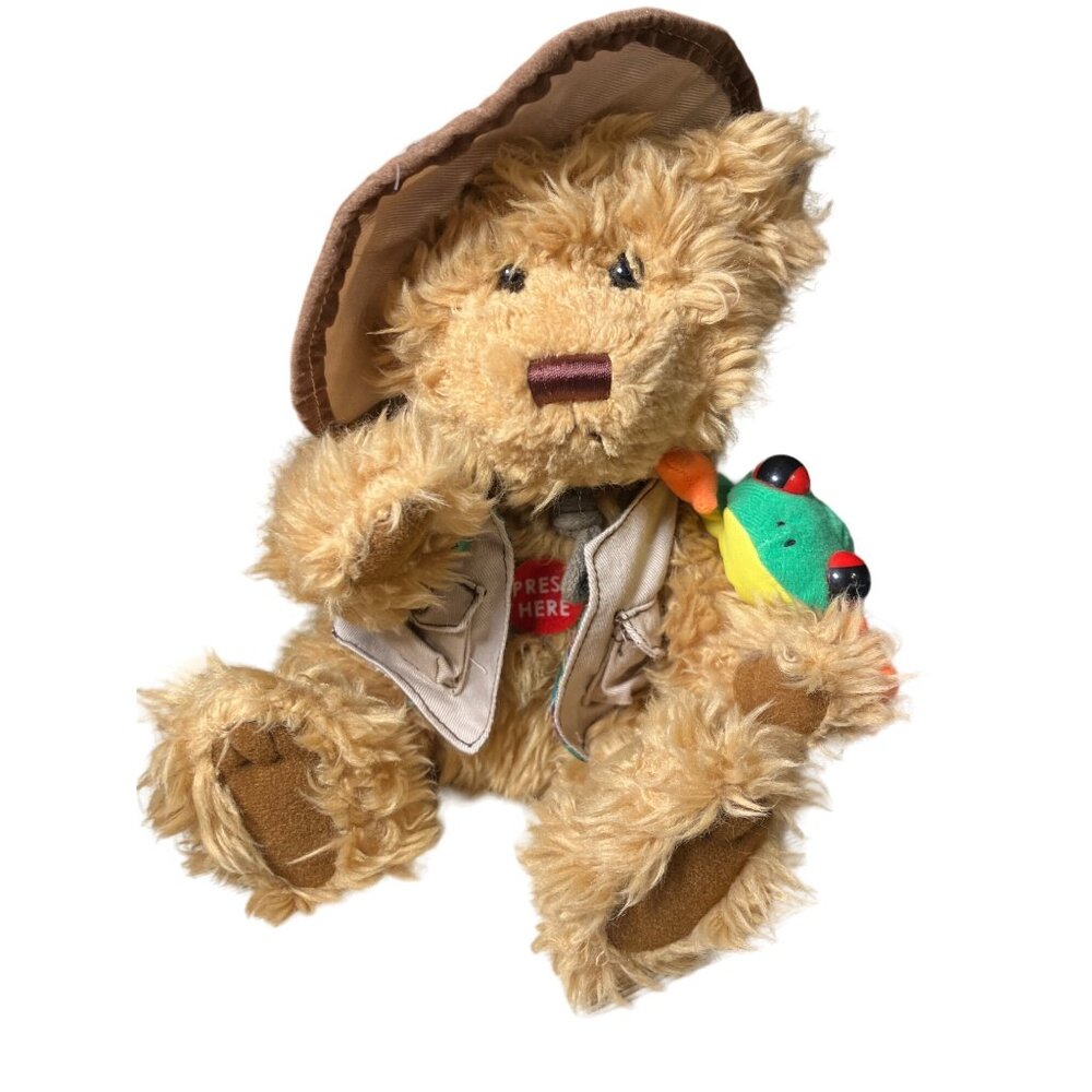 Rainforest Rudy Talking Ranger 8.5" Bear w/Frog Plush